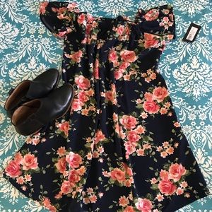 Brand new off shoulder floral maternity dress